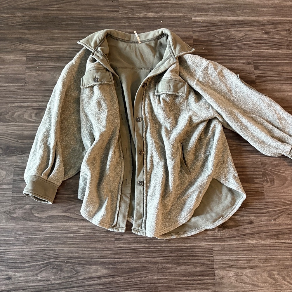 Free people, Ruby jacket Olive Green Oversized Sh… - image 3